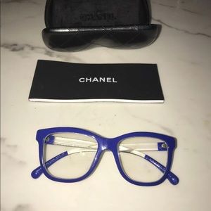 CHANEL prescription glasses -2.50 Blue Authentic